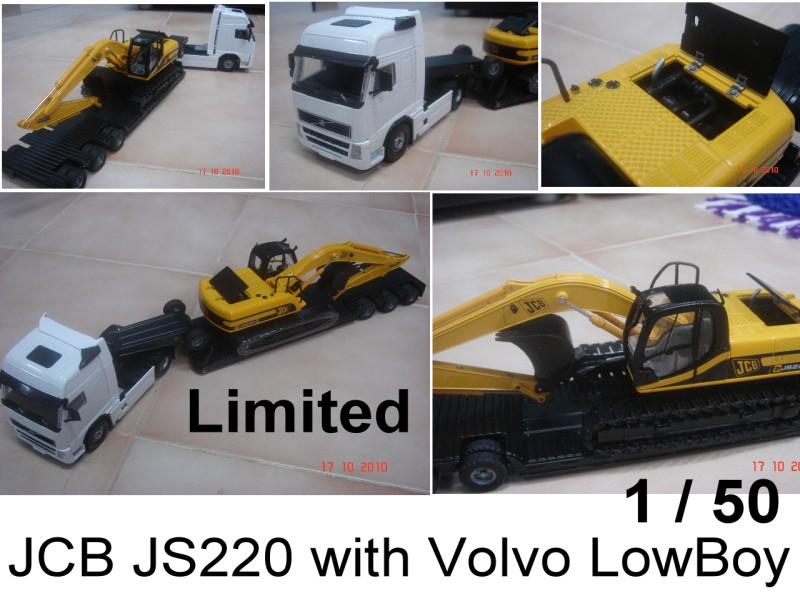 50 Excavator Jcb Js220 with Volvo lowboy trailer
