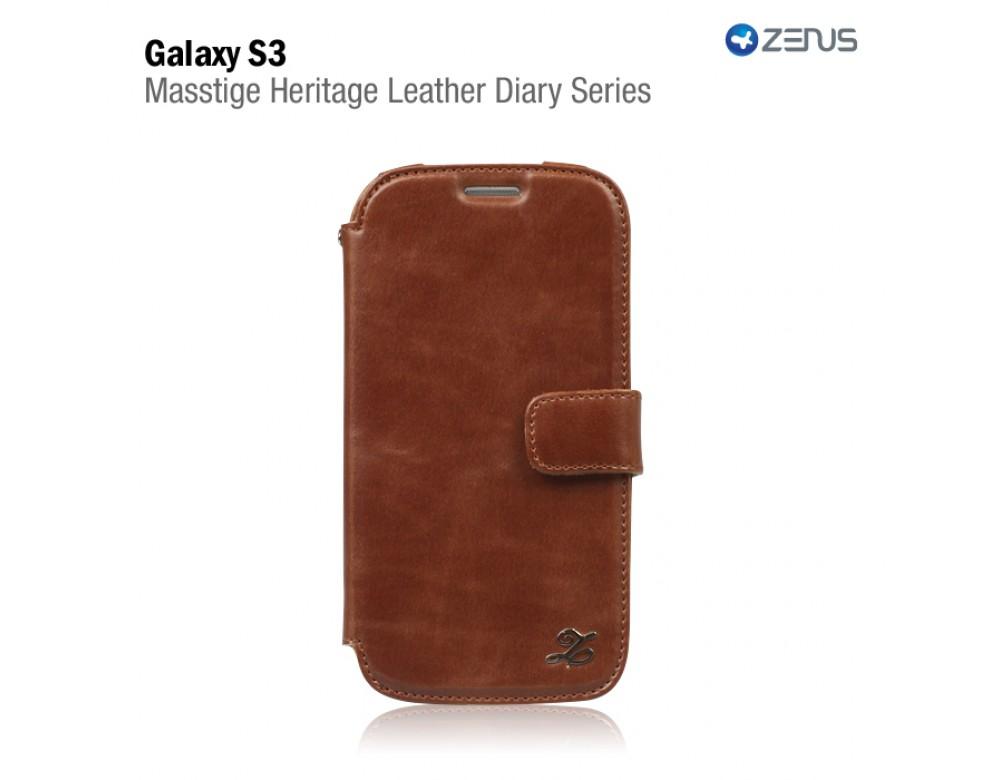100% ORI Zenus Samsung Galaxy S3 Masstige Heritage Leather Diary Brown 100% ORI Zenus Samsung Galaxy S3 Masstige Heritage Leather Diary Brown