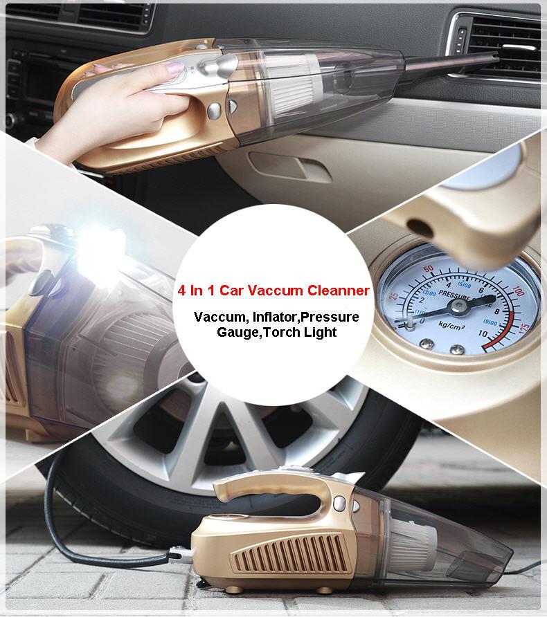 100W Car Vacuum Cleaner With Tyre Air Pump