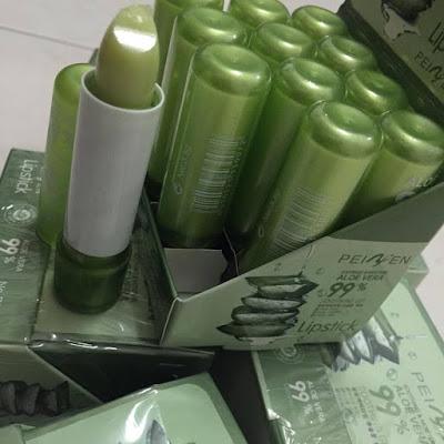 12pcs Aloe Vera 99% Soothing Moisture green Lipstick Lip Balm 