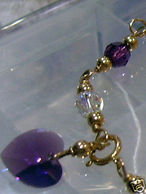 14K Gold Filled Swarovski Crystal Suasa Anklet Amethyst 14K Gold Filled Swarovski Crystal Suasa Anklet Amethyst
