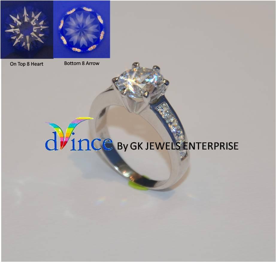 18K White Gold On 925 Silver Ring *83#