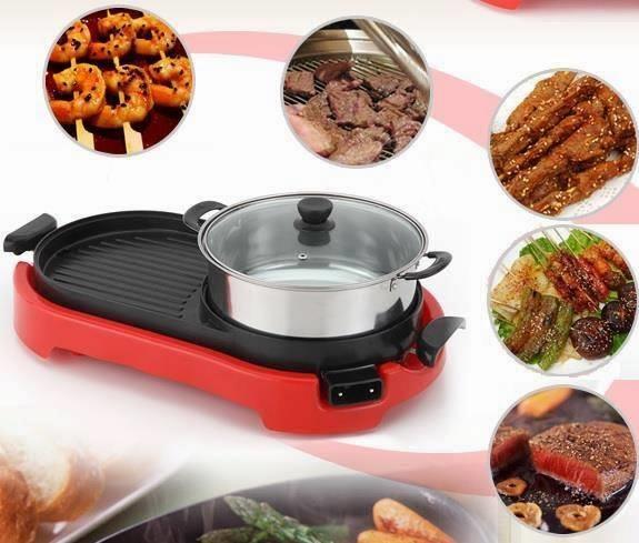 2 in 1 Electric BBQ Grill & Steamboat-FREE SHIPPING