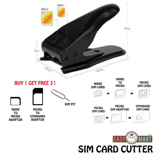 2 in1 Nano & Micro Dual Double Phone Sim Card Cutter 2 Adapters + Gift