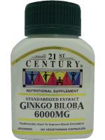 21st Century Gingko Biloba 6000mg 30s