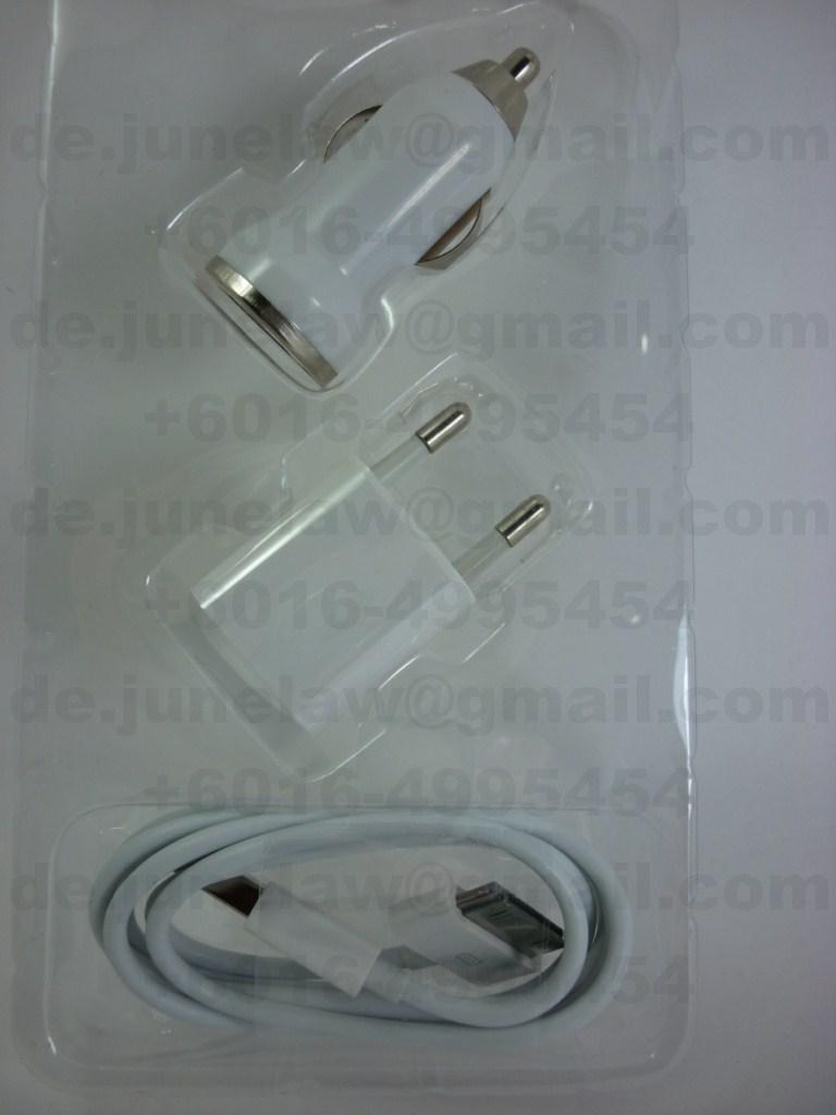 3 in 1 travel & car Charger for Apple iPhone 4S 4 3G 3Gs New Ipad 3 3 in 1 travel & car Charger for Apple iPhone 4S 4 3G 3Gs New Ipad 3