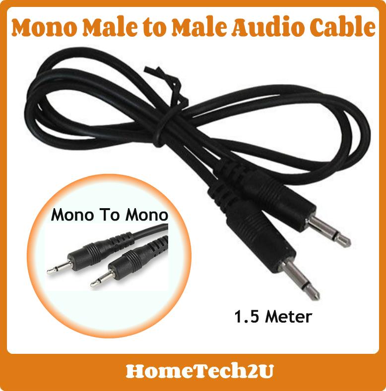 3.5mm Jack Mono Male to Male Audio Patch Cord Cable 1.5M 3.5mm Jack Mono Male to Male Audio Patch Cord Cable 1.5M
