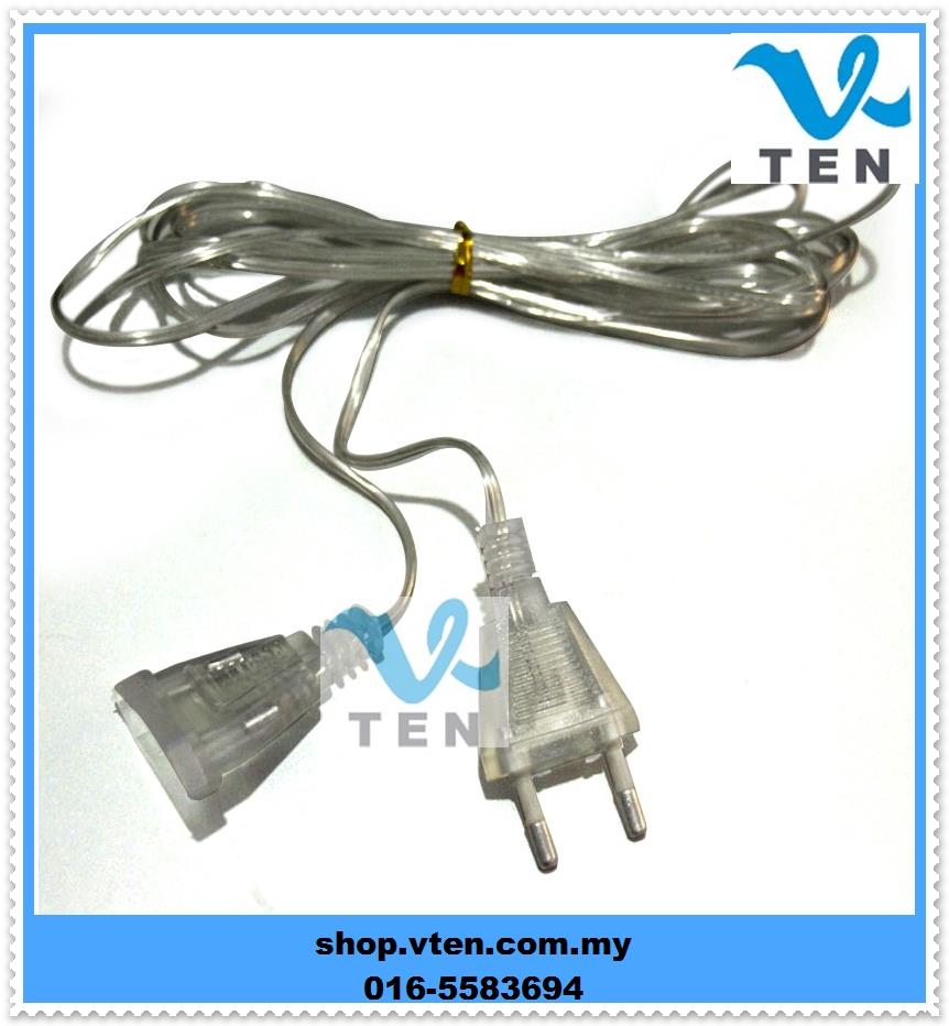 3 Meter Power Extension Cable EU Plug 220V For Led String Light