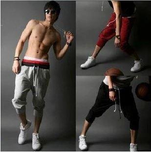 [39490]Korean Casual Sport 3 Quarter Pants Trouser