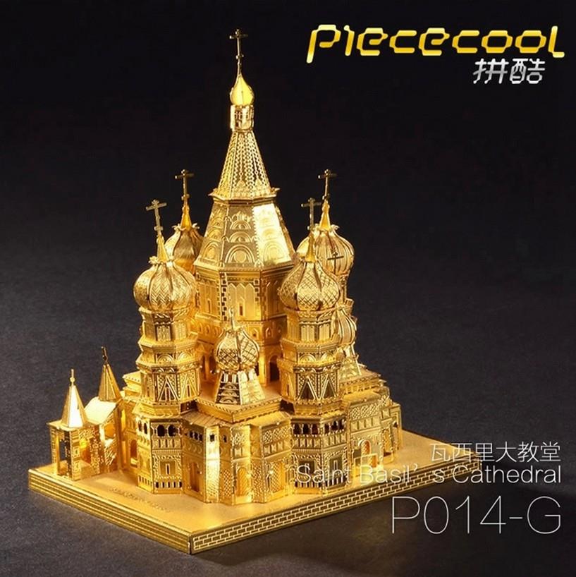 3D Puzzle Gold Metal Building Moscow Saint Basil Cathedral 3D Puzzle Gold Metal Building Moscow Saint Basil Cathedral