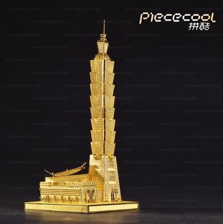3D Puzzle Gold Metal Building Taiwan 101 3D Puzzle Gold Metal Building Taiwan 101
