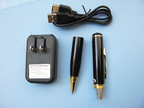 6 in 1 ULTRA CLEAR 4GB SPY PEN+ 30FPS 640X480+DVR VIDEO CAM+BLACK&GOLD