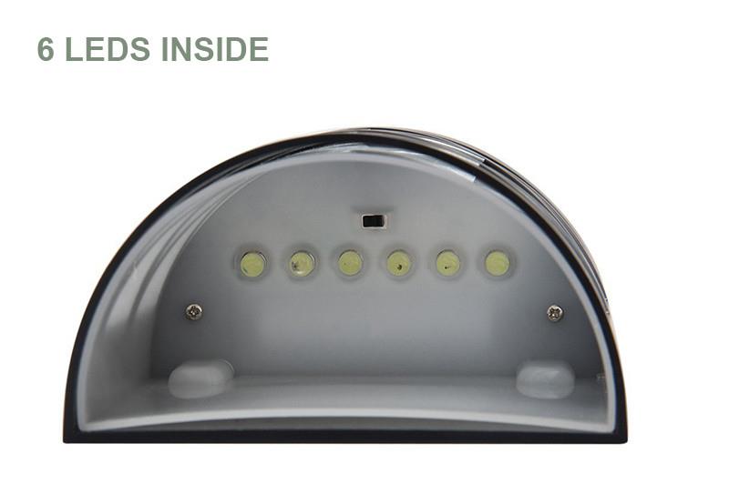 6led Solar Light Wall Solar Light Garden Light Bright Lamp Waterproof