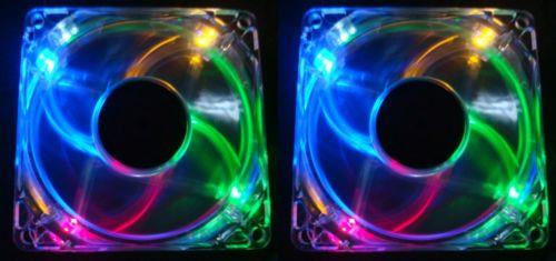 8cm x 8cm CPU Transparent With Light Casing Fan