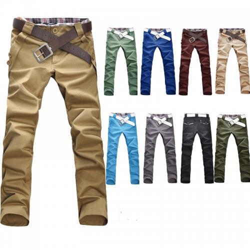 [9188]Korean Slim Fit Casual Long Men's Pants Trousers