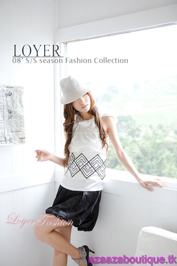 ♥Aza Aza♥ |FreePostage| Diamond Blouse- White