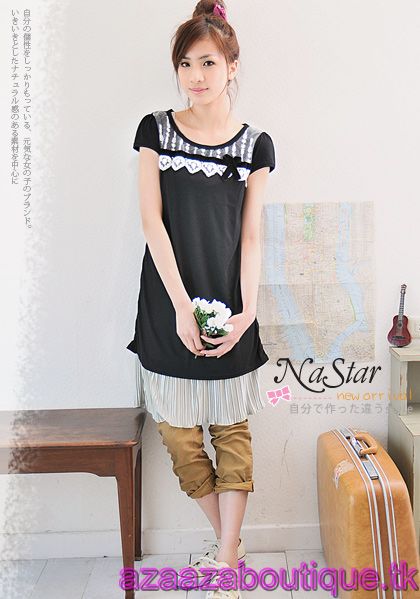 ♥Aza Aza♥ |FreePostage| Lace Simple Blouse- Black