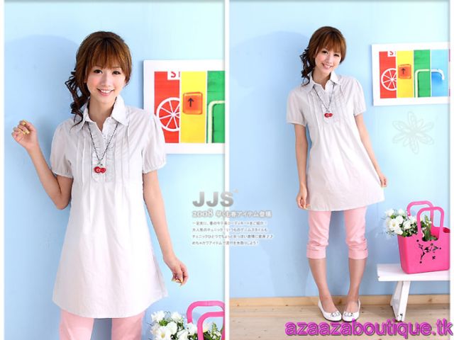 ♥Aza Aza♥ |FreePostage| Simply Long Blouse- Grey