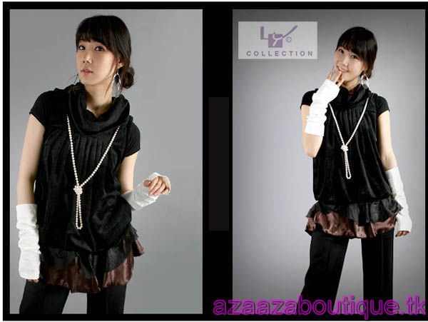 ♥Aza Aza♥ |FreePostage| Trendy Sleeveless Blouse- Black
