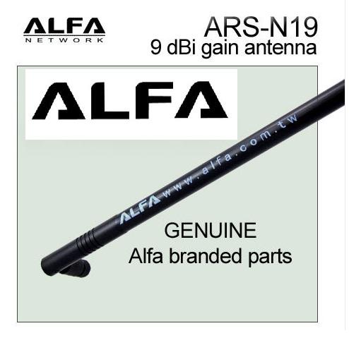 ALFA 9 dBi Wi-Fi RP-SMA Dipole Omni Antenna ARS-N19 ALFA 9 dBi Wi-Fi RP-SMA Dipole Omni Antenna ARS-N19
