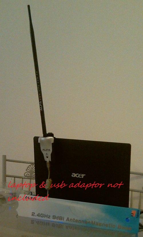 Alfa Wifi Antenna ARS-N19M 2.4GHz 9dBi Dipole Antenna + Magnet base 