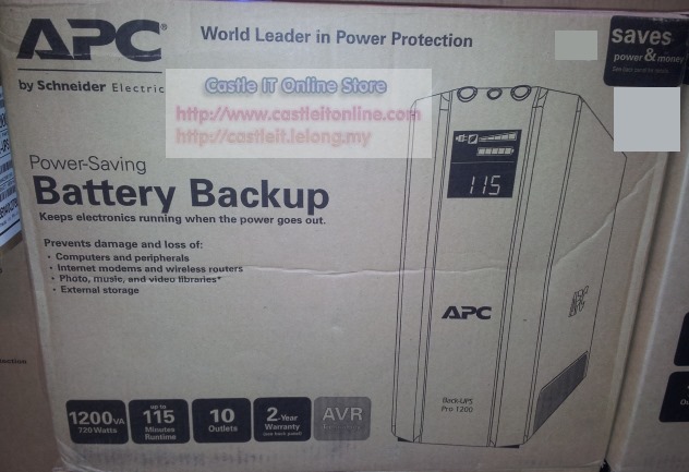 APC 1200VA BR1200GI Power Saving Back Pro with LCD UPS Backup Battery ...