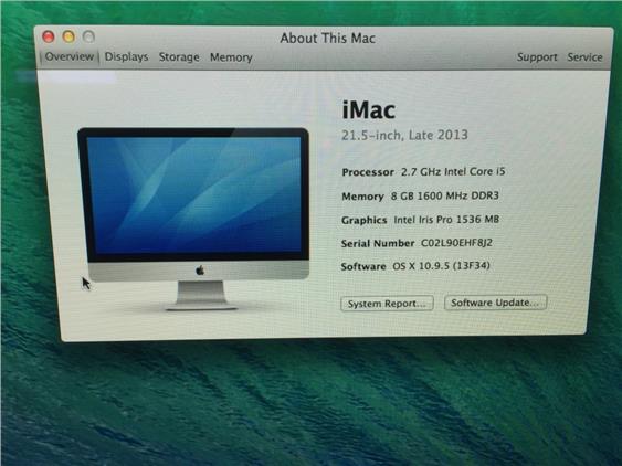 Apple i mac 21.5 inch core i5 2.7ghz,8gb ram,1tb HDD (2013) Apple i mac 21.5 inch core i5 2.7ghz,8gb ram,1tb HDD (2013)