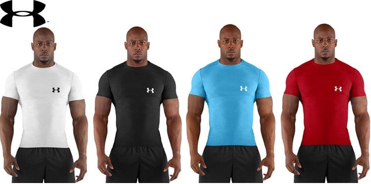 Under Armour Men's Compression Heatgear Short Sleeves Round Neck