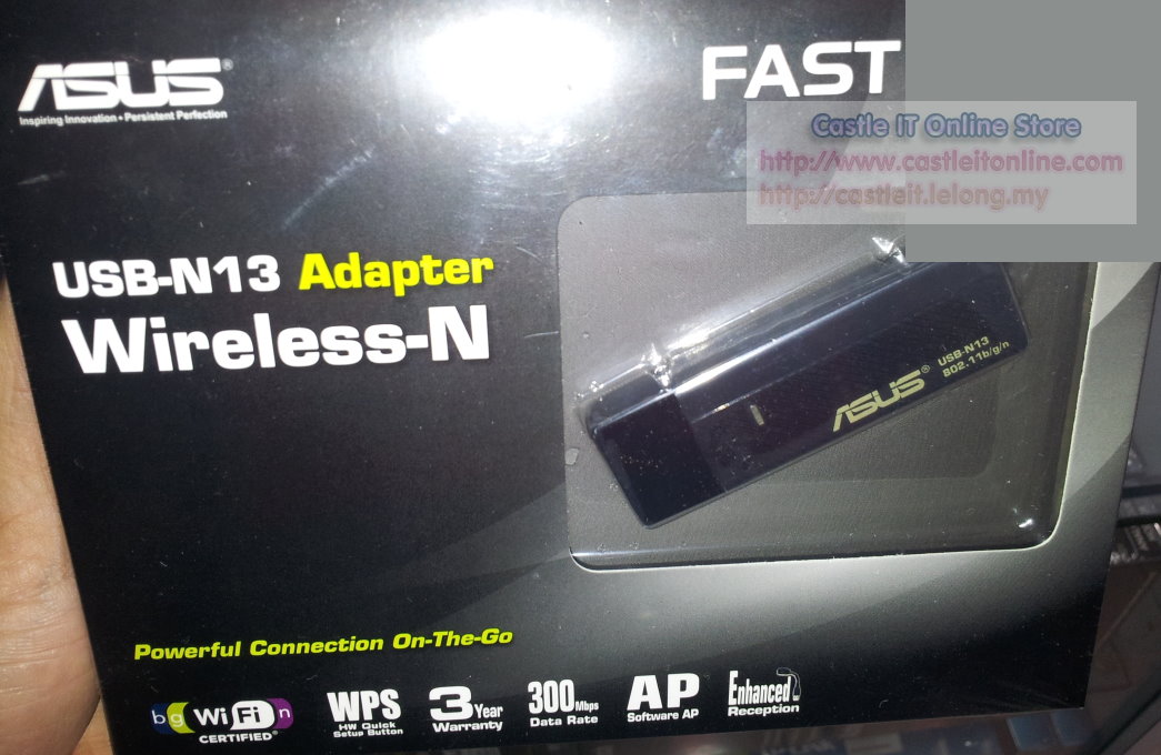 Asus USB Adapter Wireless N300mbps (USB-N13)