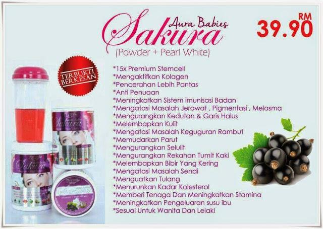 AURA BABIES SAKURA(KULIT GEBU,SIHAT DAN CANTIK) free mask AURA BABIES SAKURA(KULIT GEBU,SIHAT DAN CANTIK) free mask