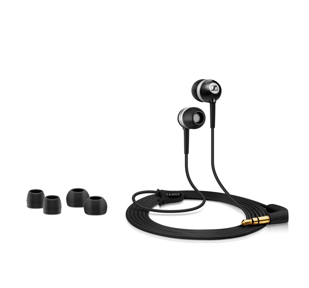 Authentic Sennheiser CX300-ii Noise Cancelling Earphones Black/White