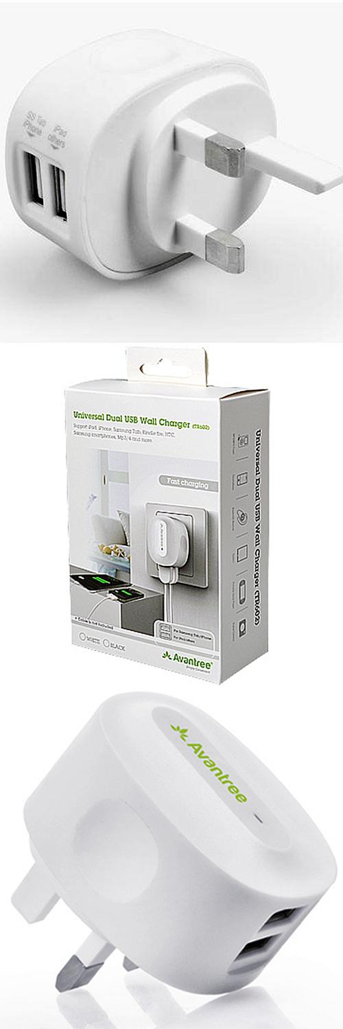 AVANTREE TR602 2.1A Fast Charging Duo USB Charger Smartphone/Tablet AVANTREE TR602 2.1A Fast Charging Duo USB Charger Smartphone/Tablet