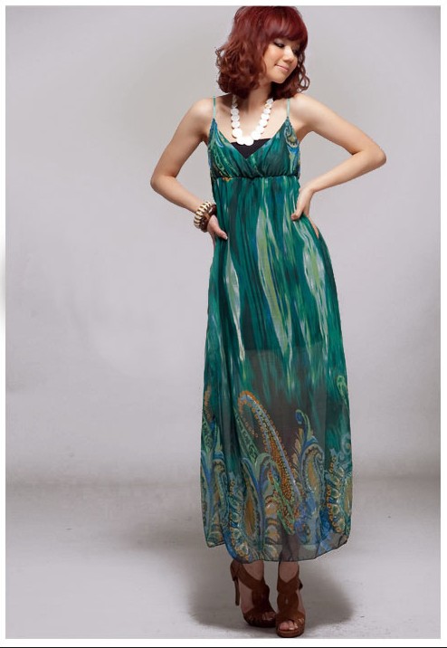 #Aza Aza# |FreePostage| Deep V Maxi Dress- Green