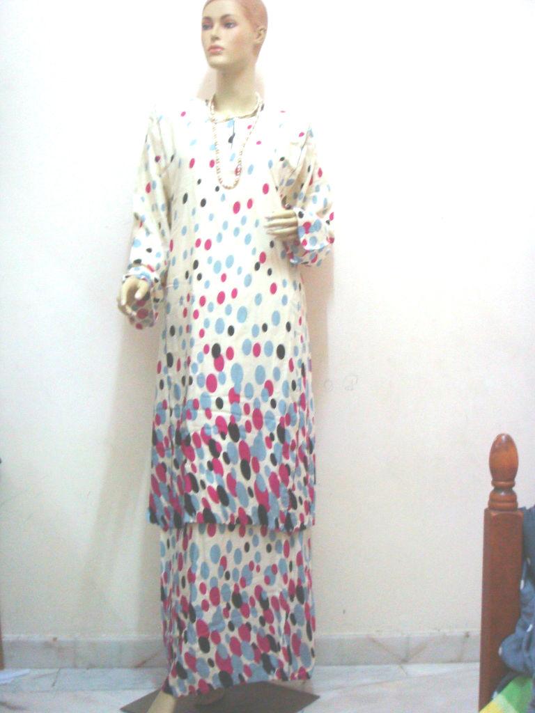 Baju Kurung Pahang - Cotton Viscose - B-Size M