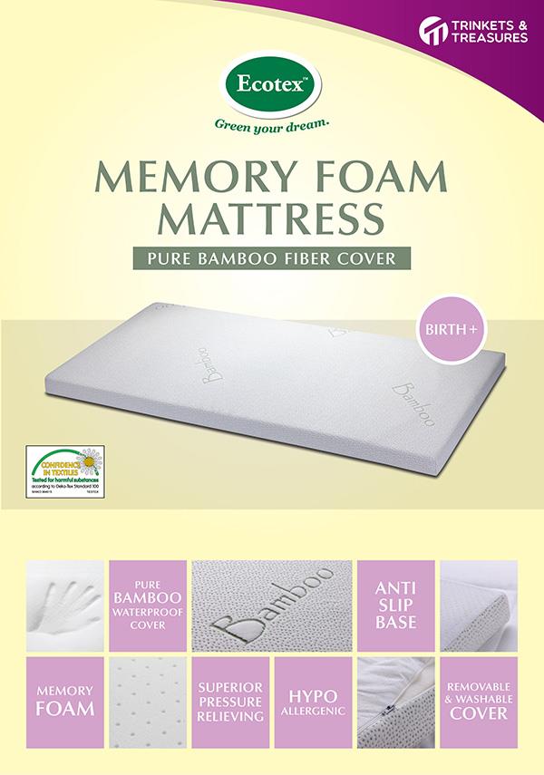 Bamboo Fibre Memory Foam Baby Mattress