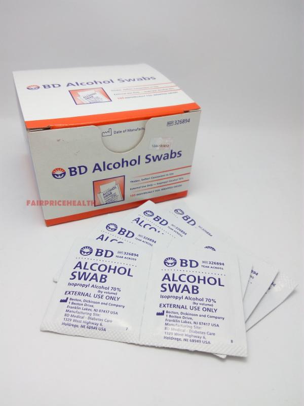BD ALCOHOL SWABS 100S (COTTON WITH ALCOHOL) X 10