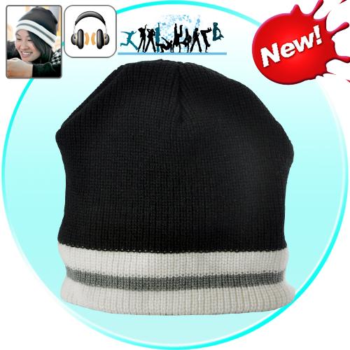 with with Beanie beanie Headphones White/Grey hat Hat Stripe) malaysia (Black  in Built