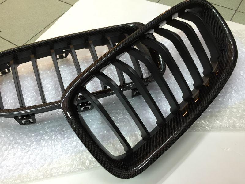BMW F30 Real Carbon Fiber Matte Black Front Kidney Grill BMW F30 Real Carbon Fiber Matte Black Front Kidney Grill