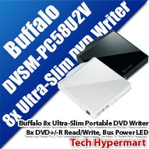 BUFFALO DVSM-PC58U2V 8x ULTRA-SLIM PORTABLE DVD WRITER BUFFALO DVSM-PC58U2V 8x ULTRA-SLIM PORTABLE DVD WRITER