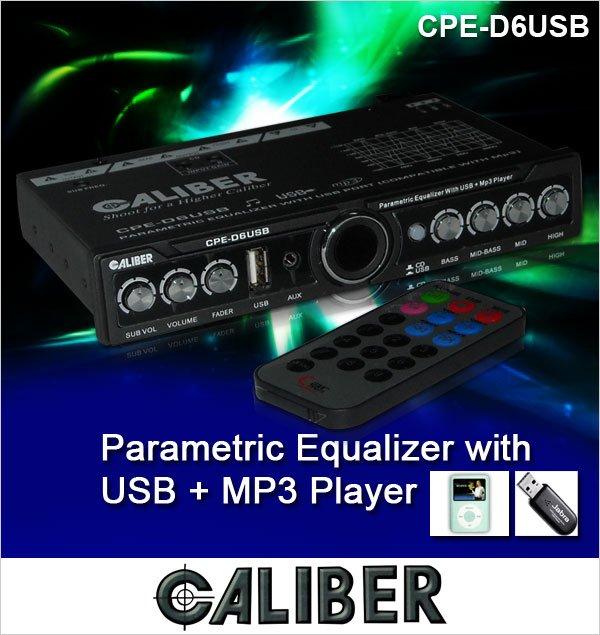 CALIBER CPE-D6USB 7 Band Digital Pre-Amp w/ AUX/USB & Remote Control CALIBER CPE-D6USB 7 Band Digital Pre-Amp w/ AUX/USB & Remote Control