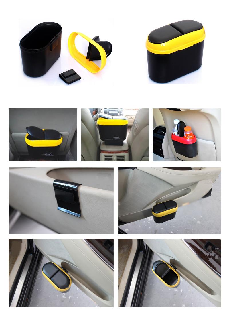 Car Dustbin Waste Basket Rubbish Garbage Container 1.2L Car Trash Bin Car Dustbin Waste Basket Rubbish Garbage Container 1.2L Car Trash Bin