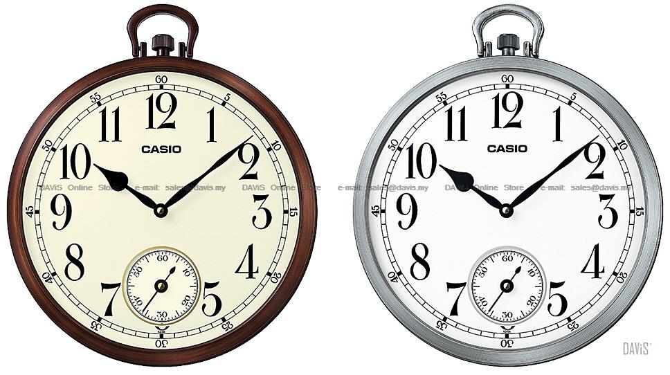 CASIO IQ-66 analogue wall clock pocket watch look small second