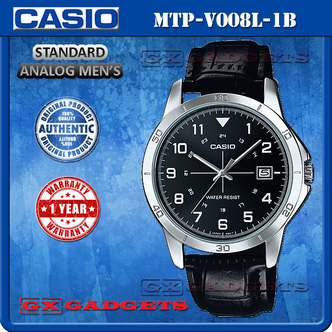 casio mtp v008l 1b standard analog mens date end 6 casio mtp v008l 1b standard analog mens date end 6