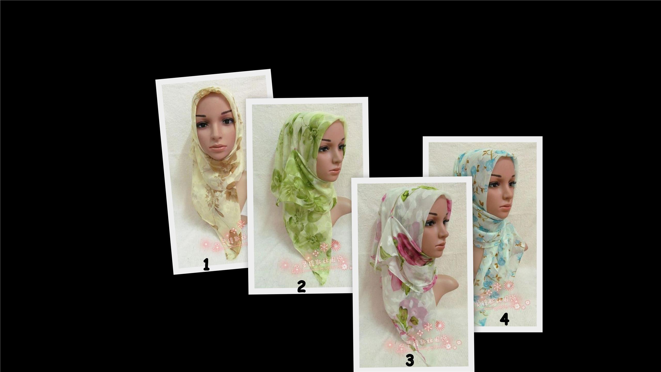 Chiffon Hijab - Flower Print
