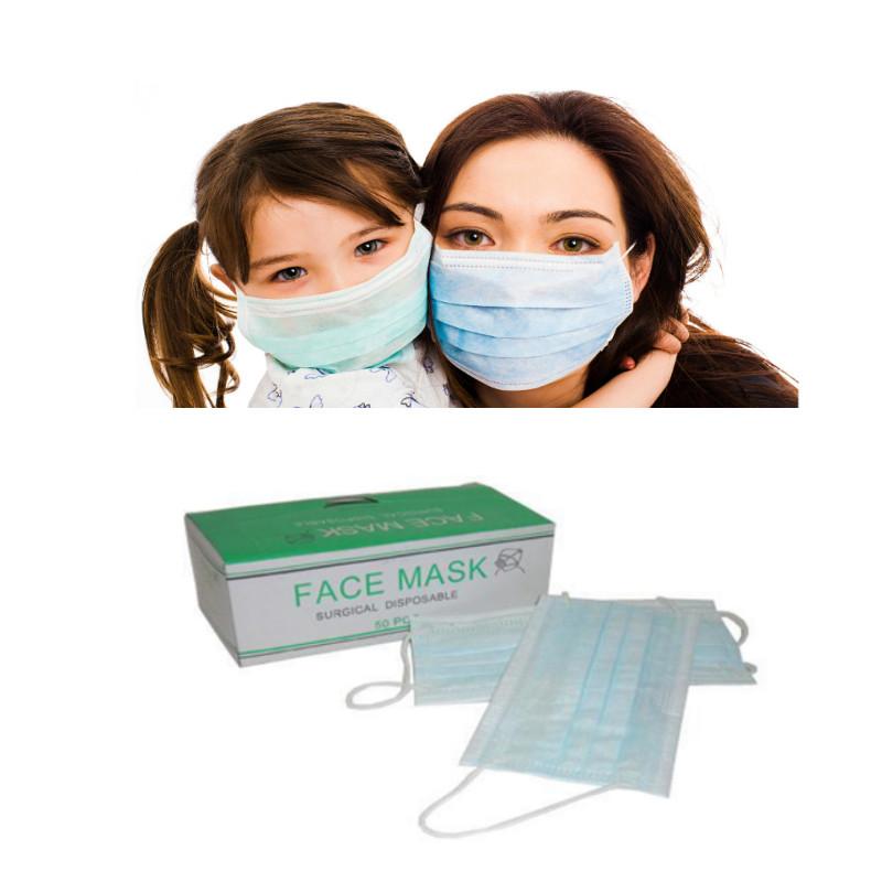 CHILD FACE MASK 3 PLY 50S + Adult Face Mask 3 ply 50's