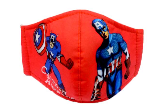 CHILD FACE MASK CLOTH 1 PIECE (REUSABLE) CAPTAIN AMERICA