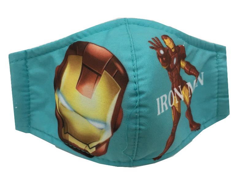 CHILD FACE MASK CLOTH 1 PIECE (REUSABLE) IRON MAN DESIGN
