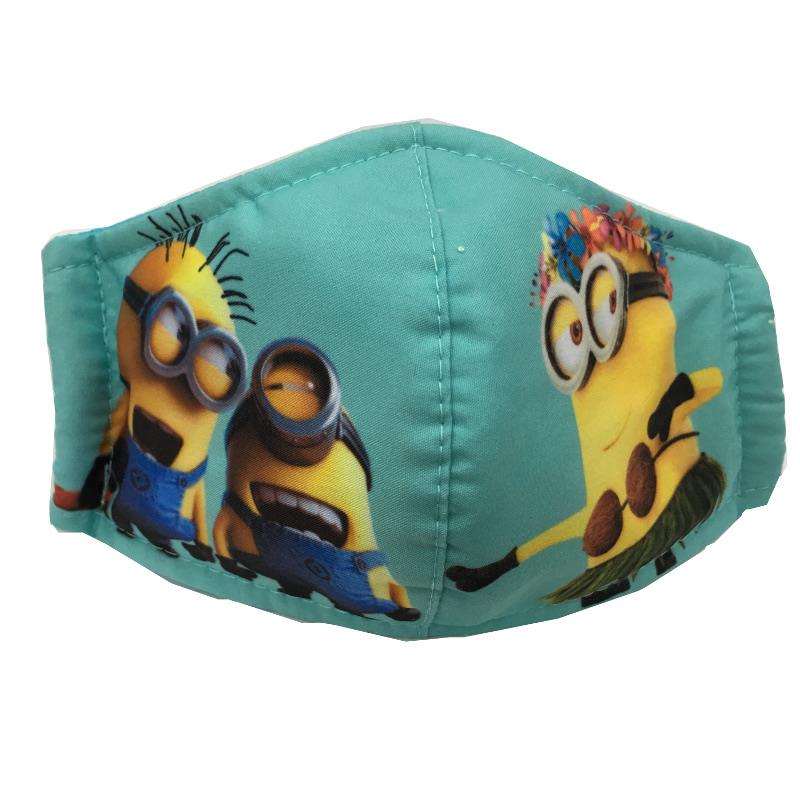 CHILD FACE MASK CLOTH 1 PIECE (REUSABLE) MINION DESIGN