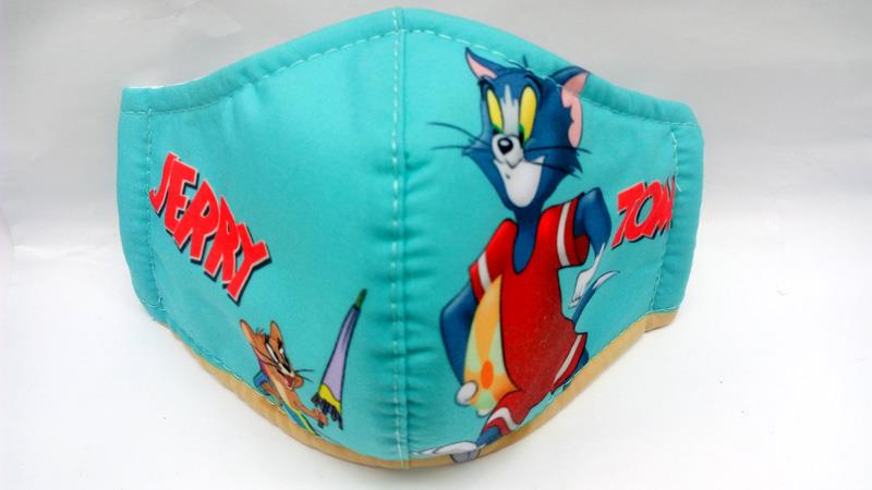 CHILD FACE MASK CLOTH 1 PIECE (REUSABLE) TOM & JERRY  DESIGN