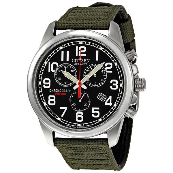 Citizen Eco-Drive Chronograph Military Strap Watch AT0200-05E